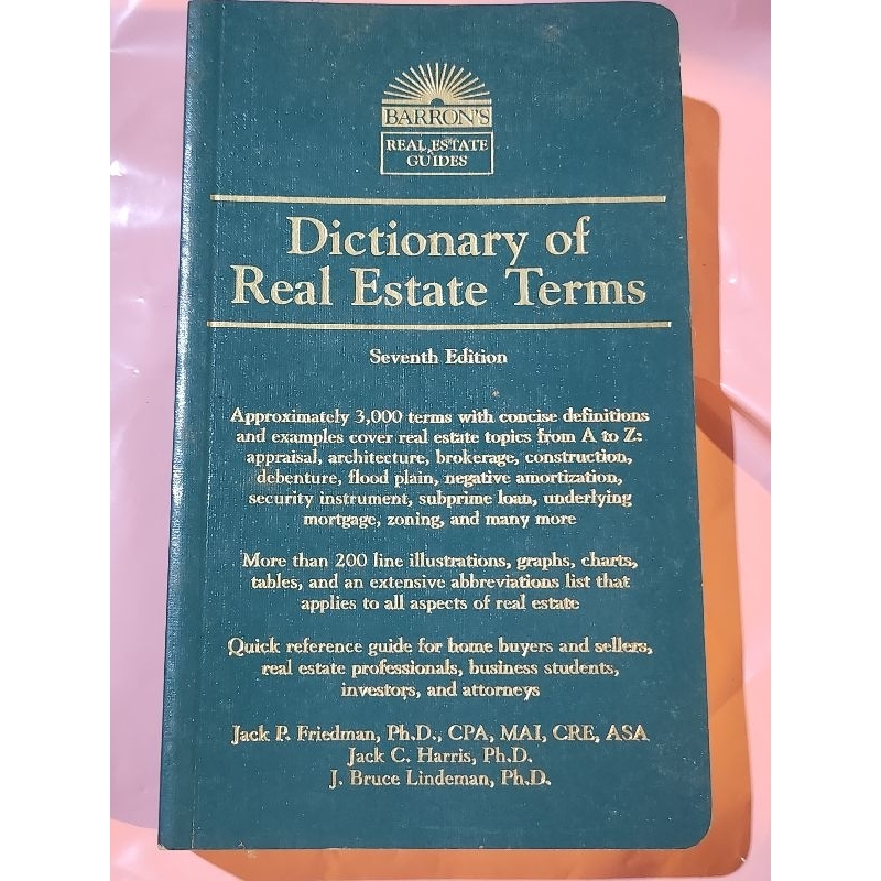 หนังสือ Dictionary of Real Estate terms Shopee Thailand