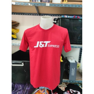 #เสื้อยืดJ&T Express #J&Tสีเเดง #J&Texpressเสื้อ #เสื้ิอพนักงานJ&Texpress