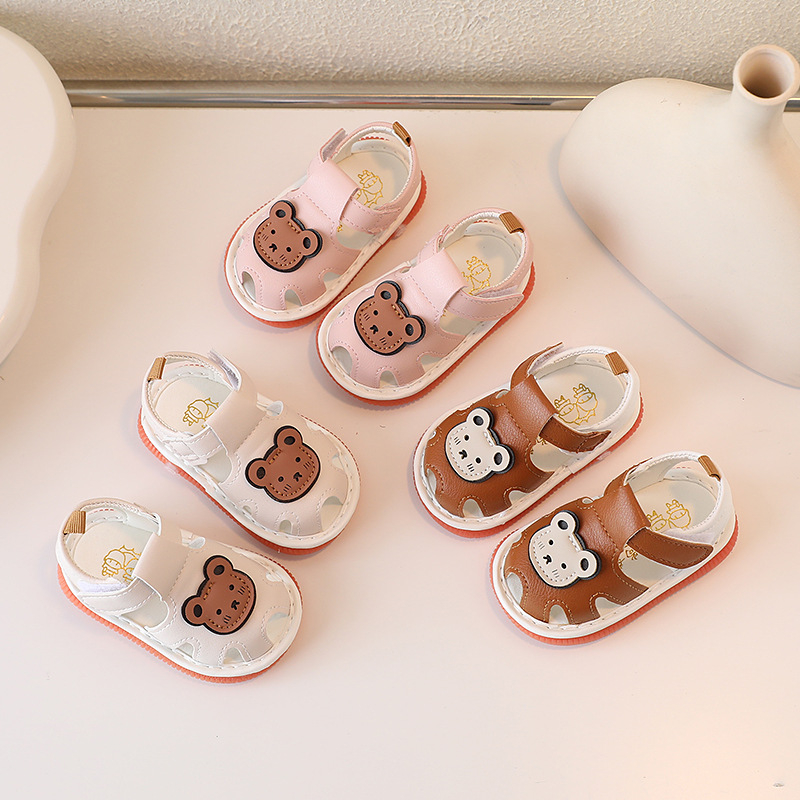 babyonline-x128-f2-รองเท้าแตะรัดส้นเด็กมีเสียง-พื้นยางpvcนิ่ม-มีกันลื่น
