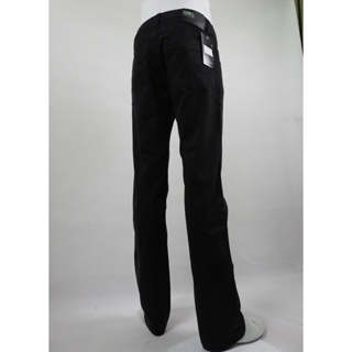 COMET 453 (ชาย)  กางเกงขายาว ทรงกระบอก (ซิป) สีกากี สีชาร์โคลผ้า Twill Cotton 100% เนื้อดี นุ่ม สวมใส่สบาย สีดำ