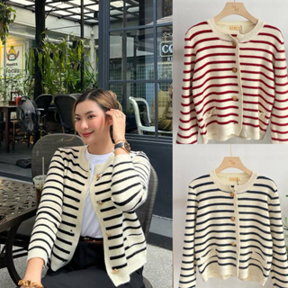 Best seller !! พร้อมส่งแล้วค่ะ CN144 Alice cardigan 390.- คาดิแกนไหมพรมสไตล์ลูกคุณ สวยหรูดูแพง #ChaneeCN144