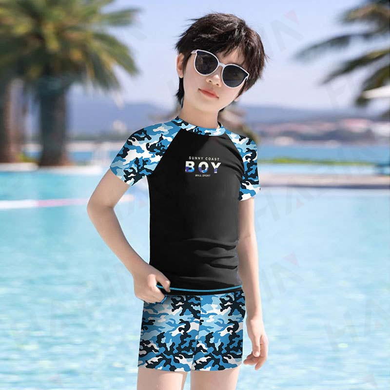 a18-ชุดว่ายน้ำเด็กผู้ชาย-ชุดว่ายน้ำผู้ชาย-เสื้อ-กางเกงชุดว่ายน้ำ-ชุดว่ายน้ำ-เซ็ต2ชิ้น-ชุดว่ายน้ำเด็กชาย-baby-swimwear
