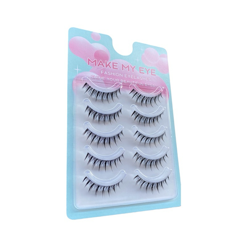 ขนตาปลอม-no4-ขนตาปลอมขนมิ้ง3d-eyelashes-ขนตาปลอมติดเอง-ขนตา-กาวติดขนตาปลอม-ก้านใส-5-คู่-ขนตาธรรมชาติ