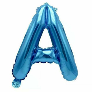 ขายส่ง ลูกโป่งตัวอักษร "A-Z" (สามารถเลือกได้) ขนาด 16นิ้ว สีฟ้า (Blue)