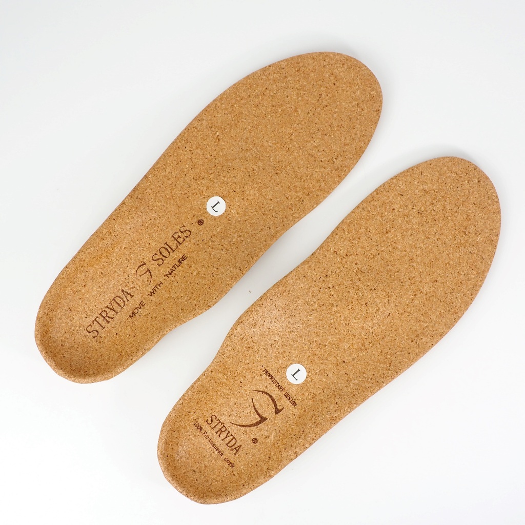 พื้นรองเท้าชั้นในไม้ก๊อก STRYDA Soles Comfort Cork Insoles Size L 28.5
