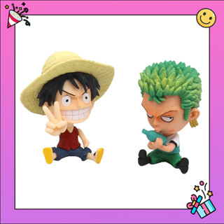 โมเดล วันพีช One piece Luffy Zolo ลูฟี่ โซโล นั่งได้ ตั้งโชว์ น่ารักๆ