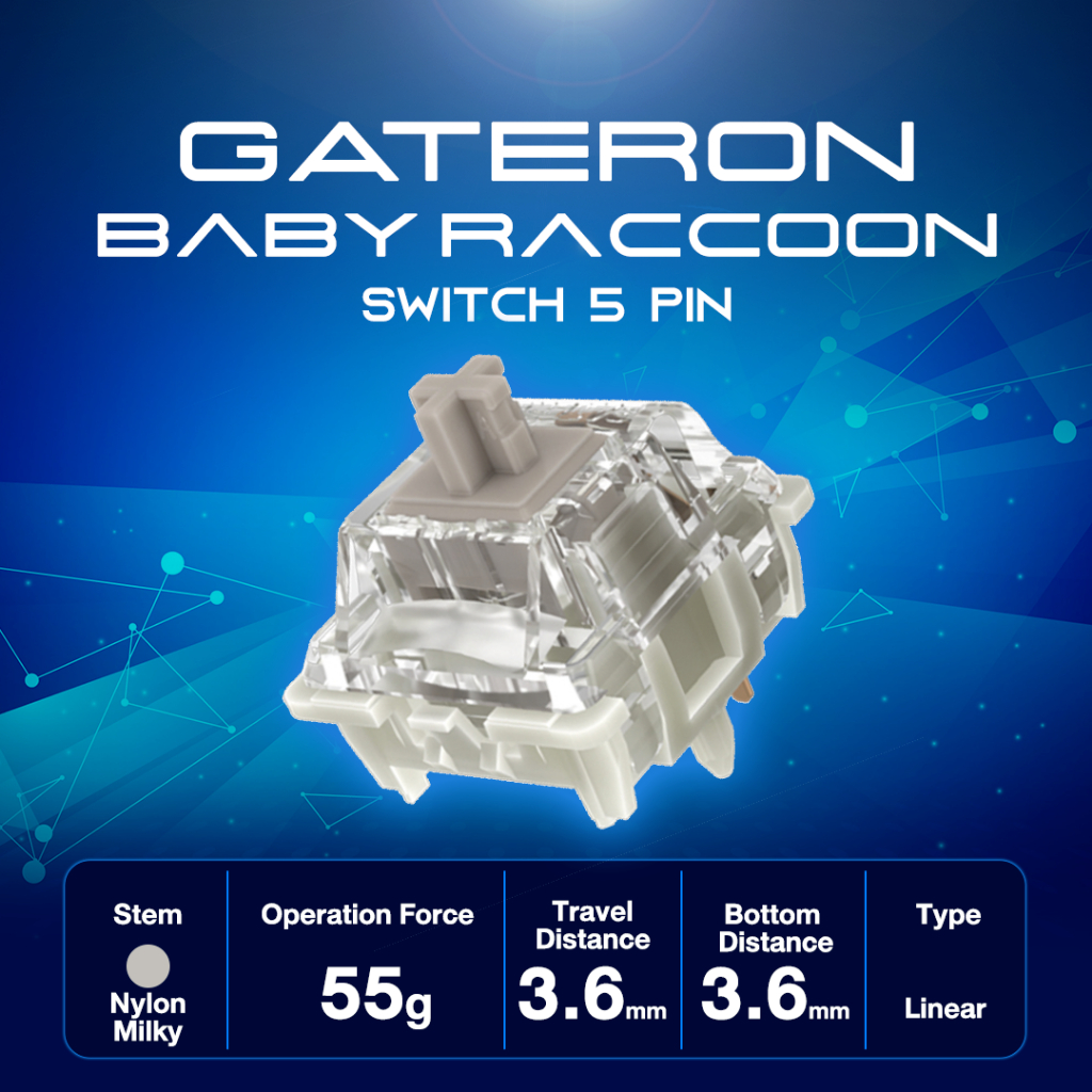 GATERON SWITCH 5 pin KS-8 pulsante tastiera meccanica - tastiera