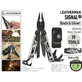 Leatherman SIGNAL Nylon Sheath Black&amp;Silver - ดำ/เงิน {832626} #19 Tool