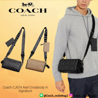 🇺🇸💯 C รุ่น Coach CJ674 Axel Crossbody In Signature