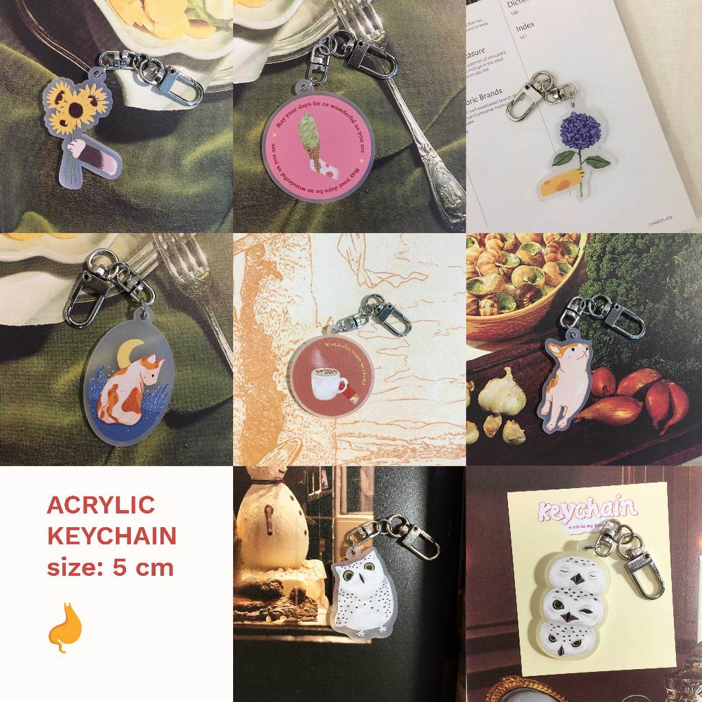 acrylic-keychain-พวงกุญแจอะคริลิค-ห้อยแต่งกระเป๋าน่ารักมาก-a-cat-in-my-tummy