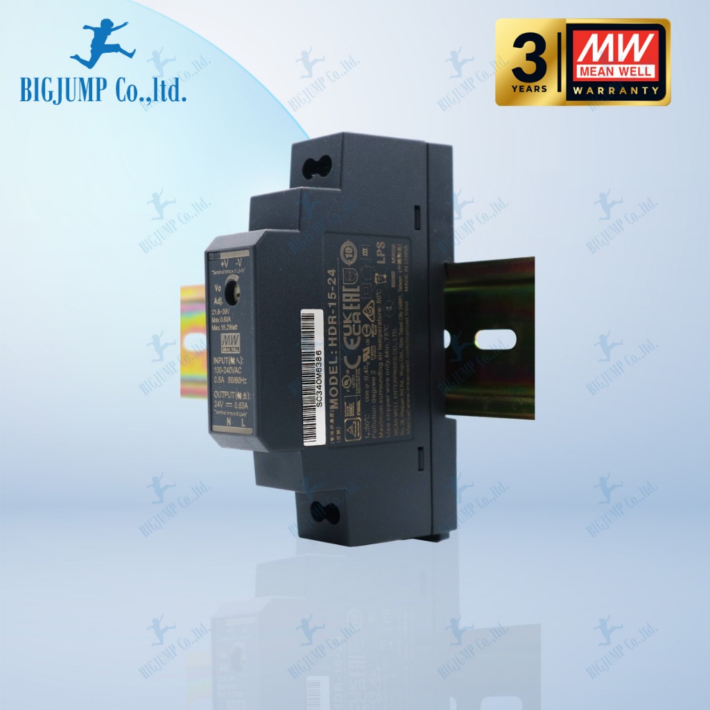 MEAN WELL HDR Series AC-DC Industrial DINrail power supply 15-150W ...