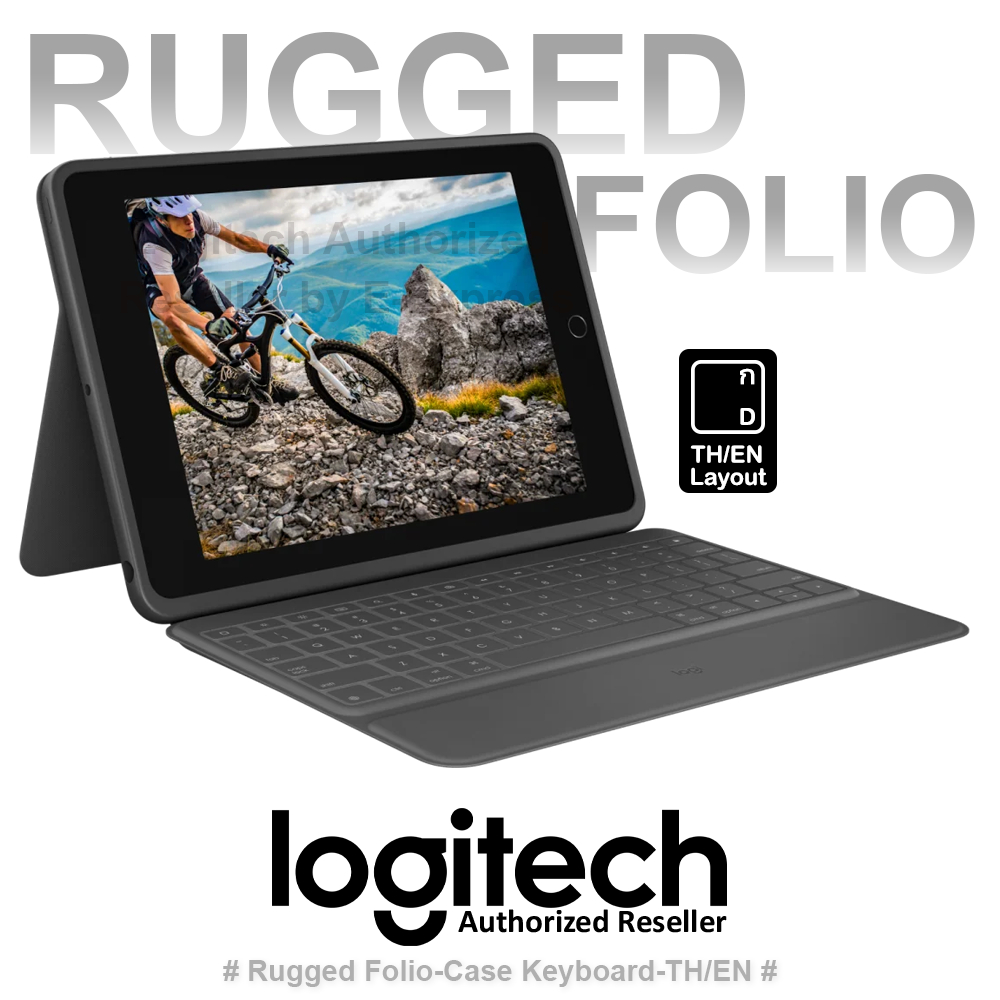 Logitech Rugged Folio FOR iPAD (Gen 7,8,9) (TH/EN) เคสคีย์บอร์ด เคส ...
