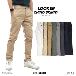 LOOKER-กางเกงขายาว “CHINO SKINNY” ทรงกระบอกเล็ก กางเกงใส่ทำงาน ใส่เที่ยว(9%Clothing)