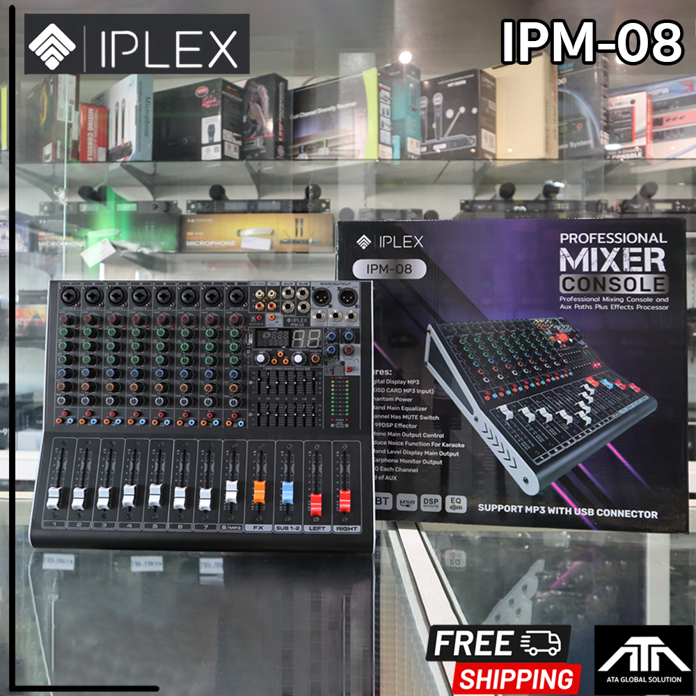 เพาเวอร์มิกเซอร์ IPLEX IPM-08 IPLEX IPM 08P MIXER IPM08P มิกเซอร์ 8 ...