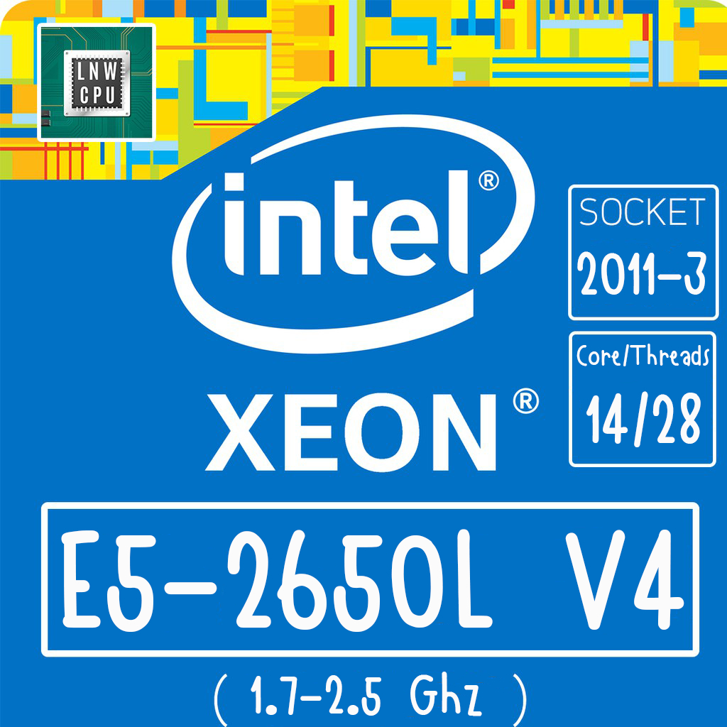 CPU [2011] Xeon E5-2650L V4 14CORE 28THREAD สำหรับใส่เมนบอร์ด 2011 X99 ...