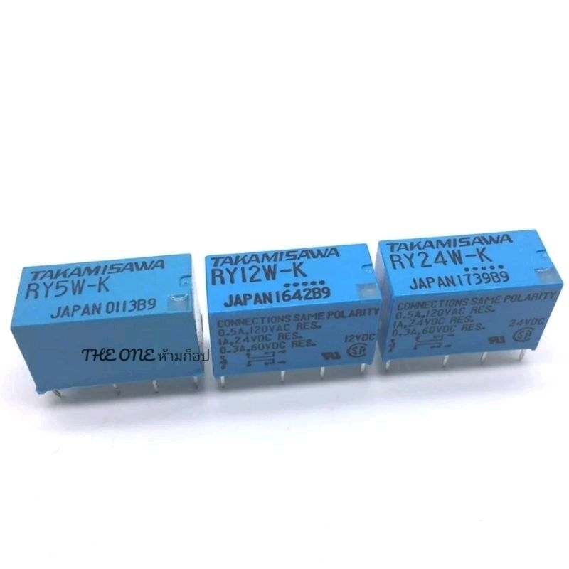 ใหม่ TAKAMISAWA RY5W-K 5VDC RY12W-K 12VDC RY24W-K 24VDC 1A 8PIN สัญญาณ ...