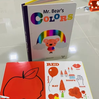 พร้อมส่ง บอร์ดบุ๊คเล่มใหญ่ [หนังสือนำเข้า] Mr.Bear’s  Color เรียนรู้เรื่องสี คำศัพท์เกี่ยวกับสี ภาษาอังกฤษทั้งเล่ม