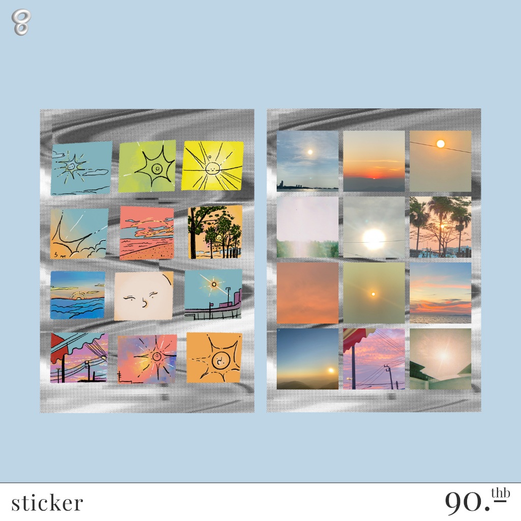 a6 sticker สติ๊กเกอร์แคนวาส: afternoon sun collector | Shopee Thailand