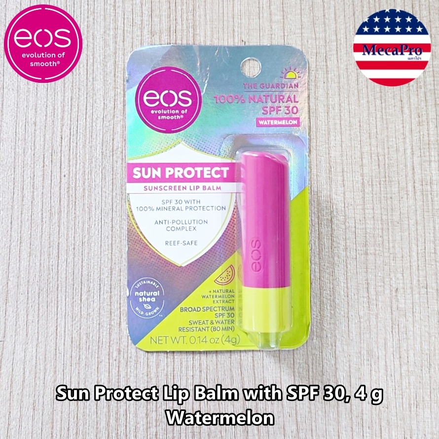 eos® Sun Protect Lip Balm with SPF 30, 4 g ลิปบาล์ม ผสมกันแดด ให้ความ