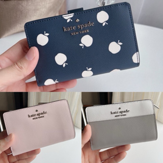 🎀 (สด-ผ่อน) กระเป๋าสตางค์ WLRU2663 WLR00128 WLR00124 kate spade staci colorblock medium