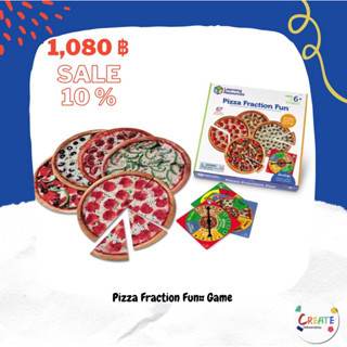 พร้อมส่ง Pizza Fraction Fun Game ชุด เกมเรียนรู้เศษส่วนจากพิซซ่า 4 ถาด Brand🇺🇸💯Learning Resources