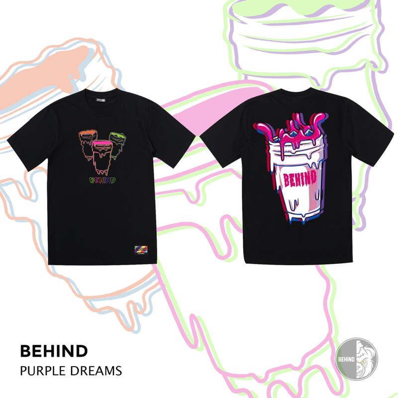 behind-เสื้อยืด-purple-dreams-แขนสั้น-แนวสตรีท-oversize-เสื้อยืดชาย-หญิง