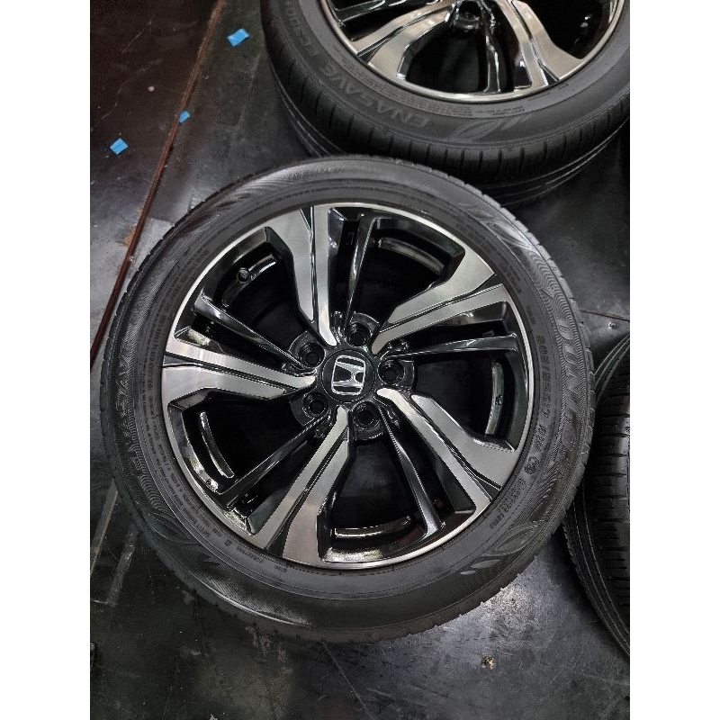 แม็ก-honda-civic-hatchback-top-ขอบ-17-5-114-รมดำใส่-civic-accord-brv-crv-hrv-wrv-พร้อมยาง-สภาพดีใช้ยาวๆ