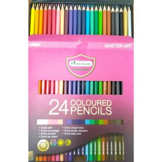 ดินสอสีไม้มาสเตอร์อาร์ต#สีไม้มาสเตอร์อาร์ต 24 สี  24 แท่ง ดัวเดียว