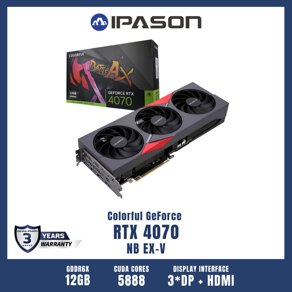 colorful-gpu-การ์ดจอ-geforce-rtx-4070-nb-ex-v-รับประกัน-3-ปี-โดย-devas-ipason