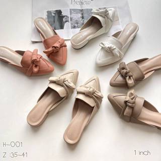 Niwa  Shoes รองเท้าแฟชั่น สูง1นิ้ว หนังpuนิ่ม  รุ่นH-001