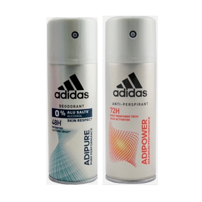 Adidas Adipure deodorant/ Adipower antiperspirant spray 150 ml อาดิดาส