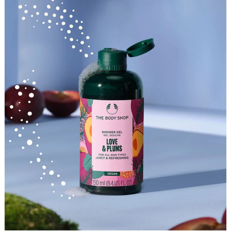 THE BODY SHOP LOVE & PLUM SHOWER GEL 250ML (LIMITED EDITION) Shopee