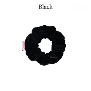 Black ผ้ากำมะหยี่ 9cm. Scrunchies ยางรัดผมโดนัท ยางรัดผมแฟชั่น ยางมัดผม