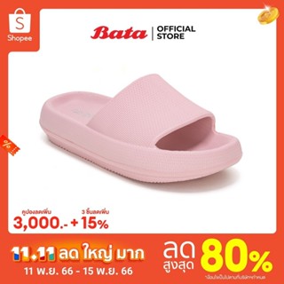 Bata บาจา ยี่ห้อ PataPata รองเท้าแตะแบบสวม พื้นนุ่มสวมใส่ง่าย รองรับน้ำหนักเท้าได้ดี สำหรับผู้หญิง รุ่น BUDDY สีดำ 5616481 สีชมพู 5615481