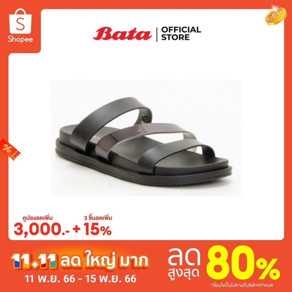 bata-patapata-girls-mules-flats-รองเท้าแตะแบบสวม-สำหรับผู้หญิง-รุ่น-molly-สีดำ-5616357