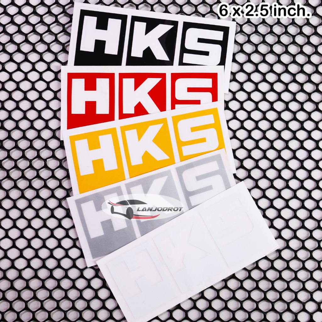 สติ๊กเกอร์ ลาย HKS ขนาด 6 x 2.5 นิ้ว sticker แต่งรถ ติดรถ | Shopee Thailand