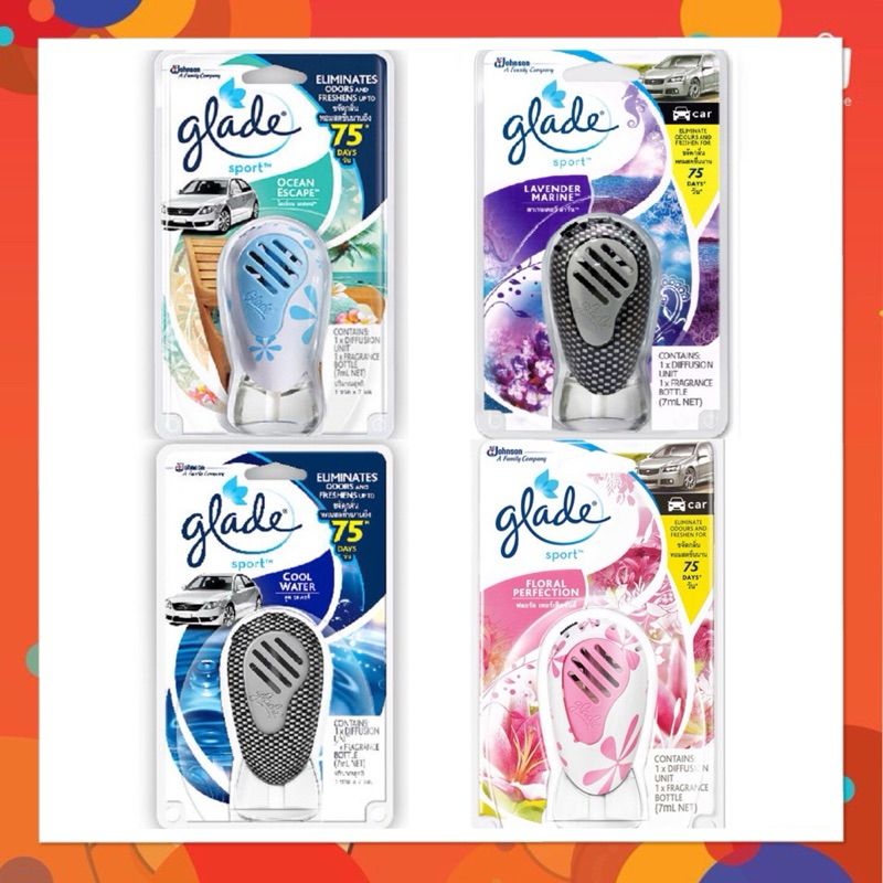 เกลด สปอร์ต น้ำหอมปรับอากาศในรถ 7มล. Glade Sport Car Air Freshener