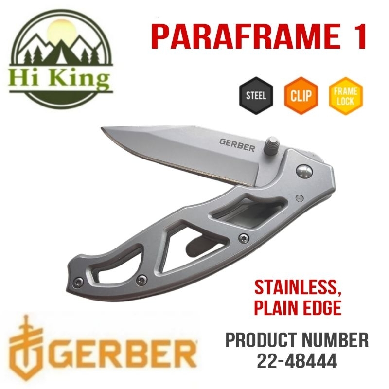 มีด Gerber รุ่น PARAFRAME 1 STAINLESS PLAIN EDGE ใบมีดขนาดใหญ่ 3.01 ...