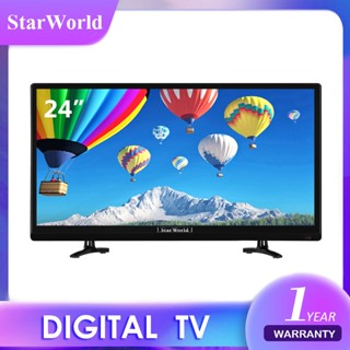 [คูปองลด 300 บ.]  StarWorld LED TV 24 นิ้ว ทีวี24นิ้วดิจิตอล Full HD ทีวีจอแบน โทรทัศน์ดิจิตอล