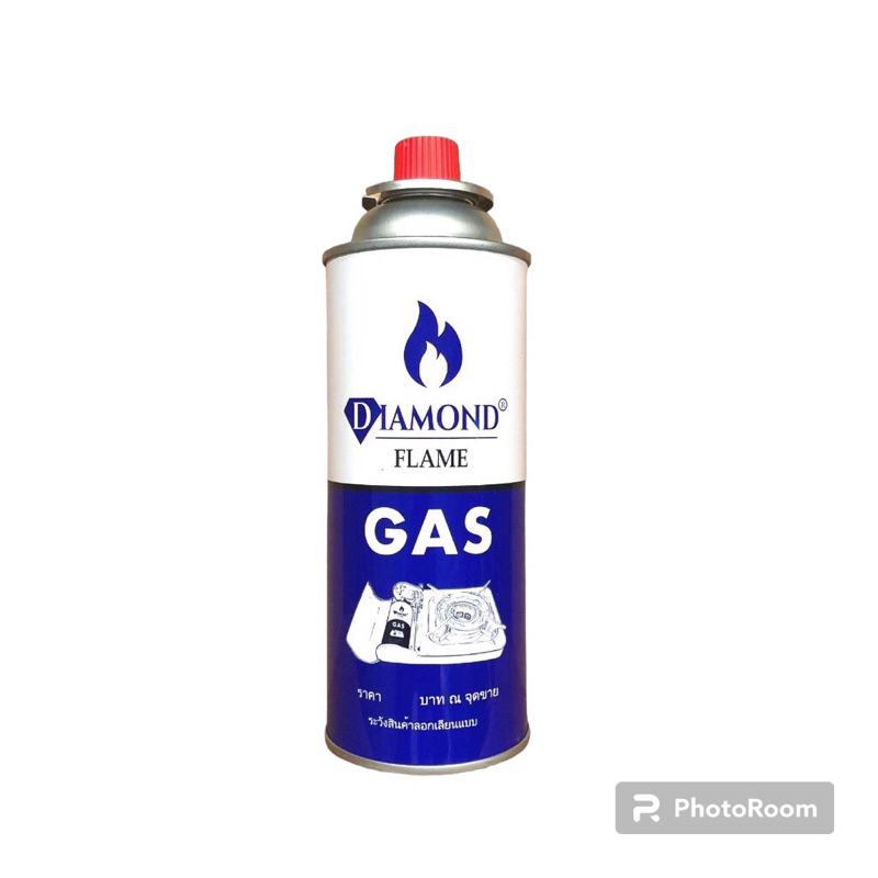 diamond-flame-ไดม่อนเฟรม-แก๊สกระป๋อง-แพ็คคู่-2-กระป๋อง-แก๊สแบบพกพา-ชนิดใช้กับเตาปิคนิค-ขนาดใหญ่-ความจุแก๊ส-250-กรัม