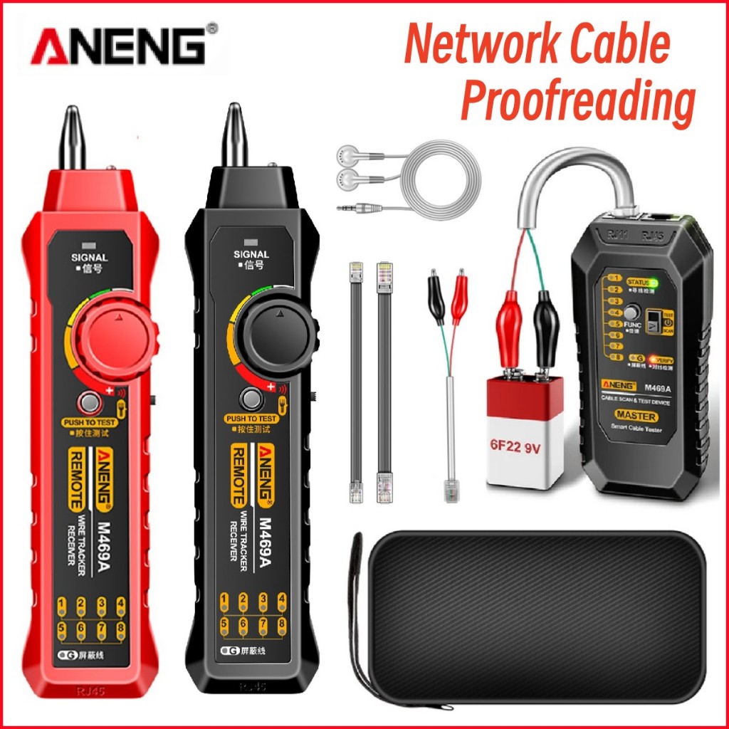 🔥ส่งไวจากไทย🔥ANENG M469A เครื่องวิเคราะห์เครือข่ายสายเคเบิล RJ45 RJ11 ...