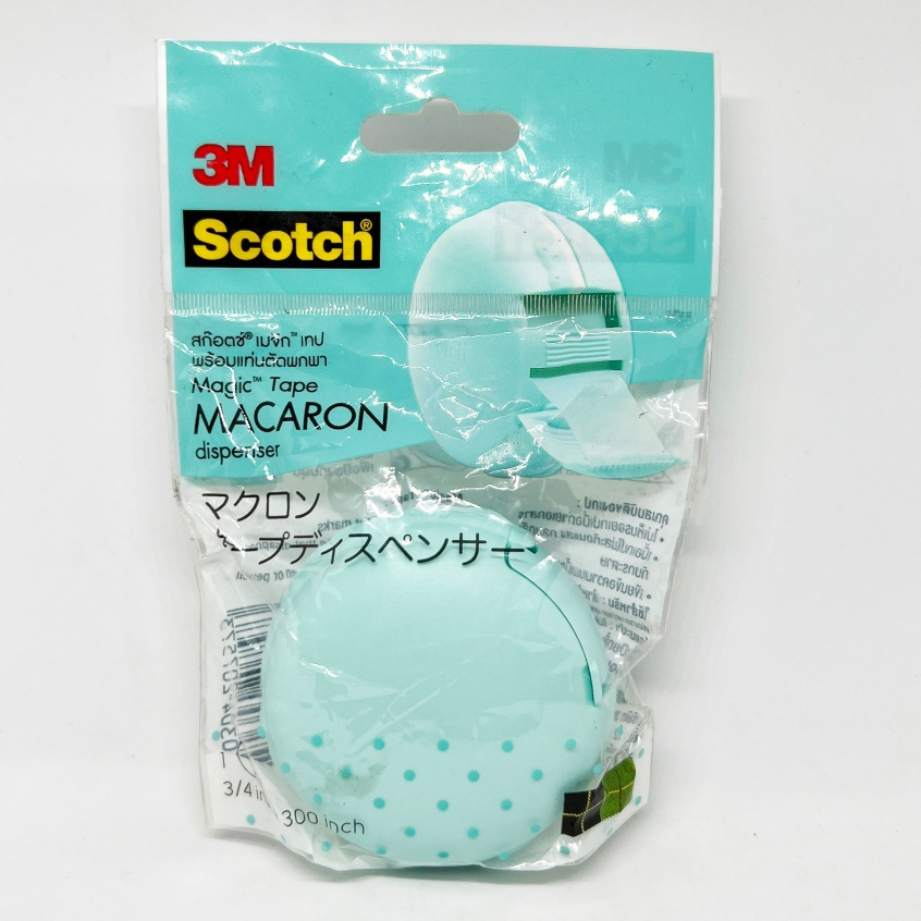 3M Scotch Macaron Dispenser Tape Mint Green แท่นตัดเทปมาการอง พร้อมเทป