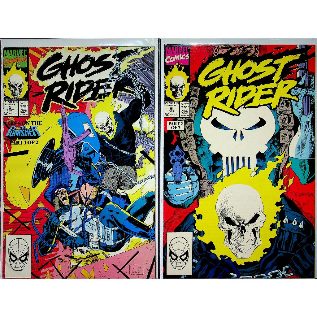 Ghost Rider #5-6 เซ็ท 2 เล่ม / Take on The Punisher (complete set) 1990 ...