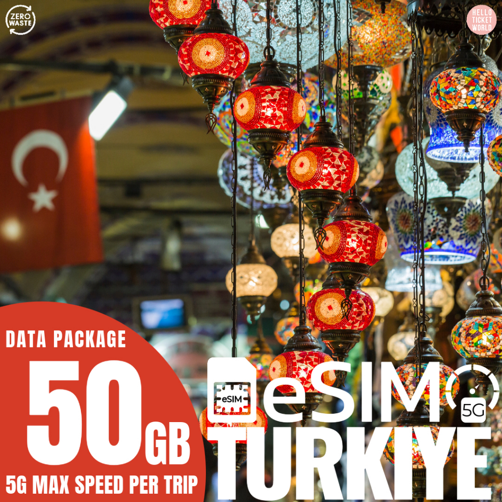 eSIM TURKIYE อีซิมตุรกี - ดาต้าแพคแกจท่องเที่ยวตุรกี เน็ต5Gเต็มสปีด ...