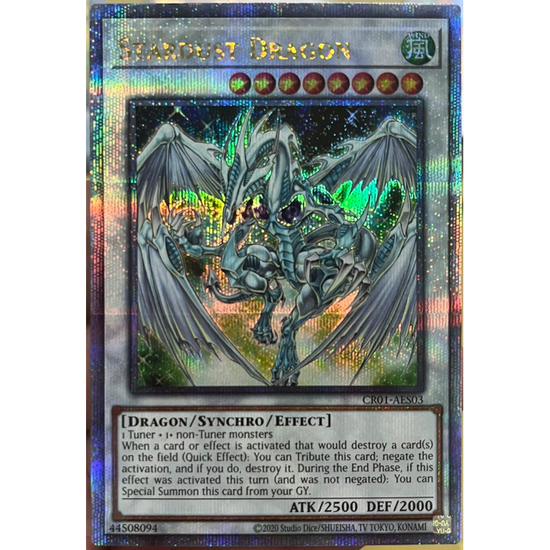 Yugioh Asia-Eng [CR01-AES03] Stardust Dragon (Quarter Century Secret ...