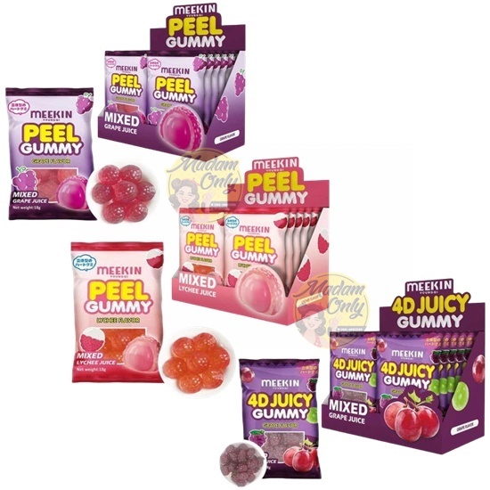 Meekin Peel Gummy กัมมี่ เยลลี่ มีกินยังซี 18กรัมx12ซอง | Shopee Thailand