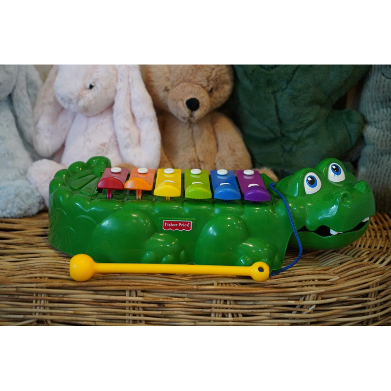 FISHER PRICE Pull Along ALLIGATOR XYLOPHONE Musical Instrument