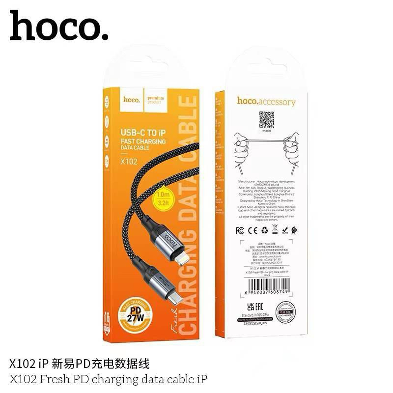 Hoco X102 สายชาร์จรุ่นใหม่เปันสายทักชาร์จเรวแพ็กเก็ดสวย | Shopee Thailand