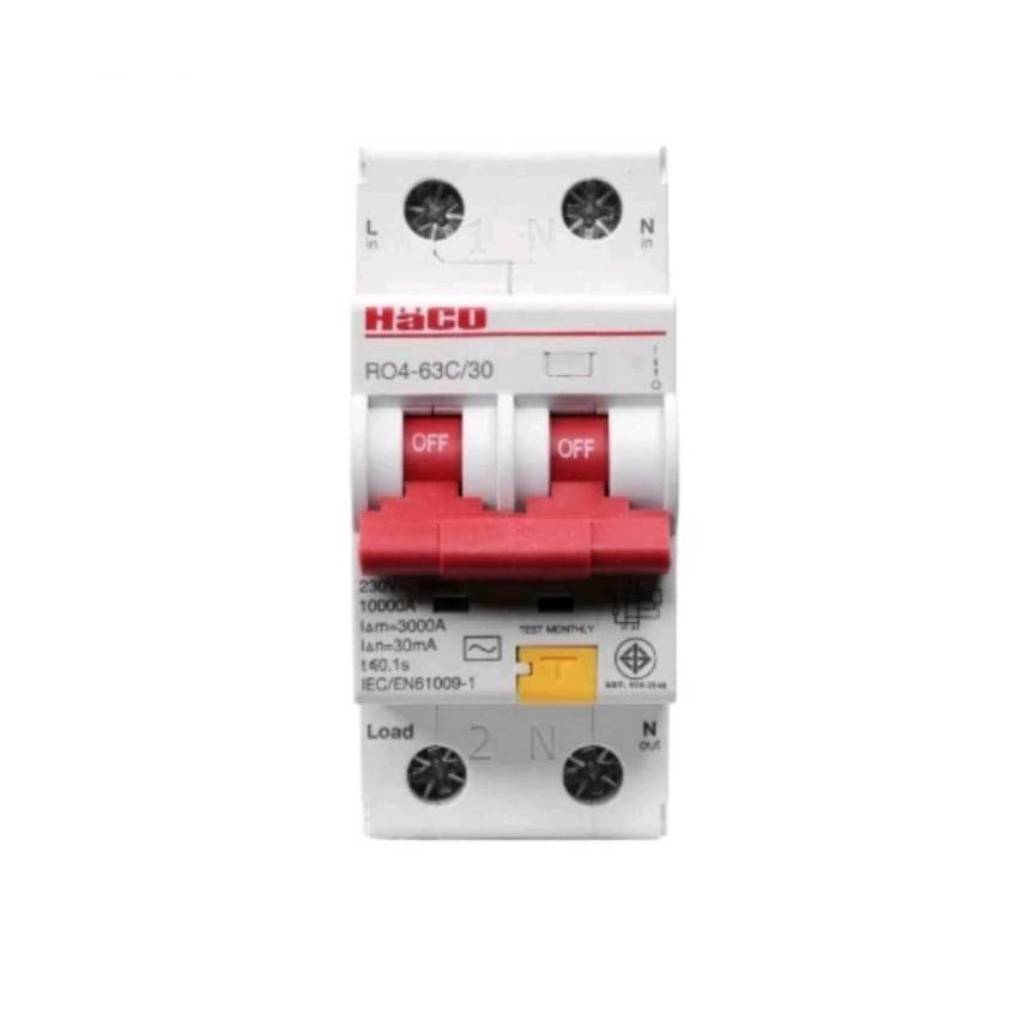 HACO อุปกรณ์ป้องกันไฟดูด ไฟเกิน ไฟช๊อต ไฟรั่ว รุ่น RO4-32C/30 , RO4-40C ...