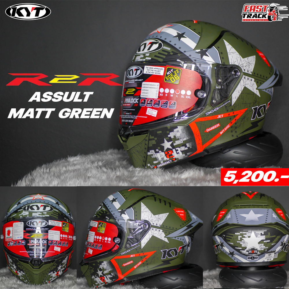 หมวกกันน็อคเต็มใบ KYT รุ่น R2R PRO REPLICA | Shopee Thailand